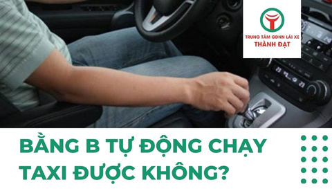 Chỉ Với Bằng B Số Tự Động Có Chạy Taxi Được Không?