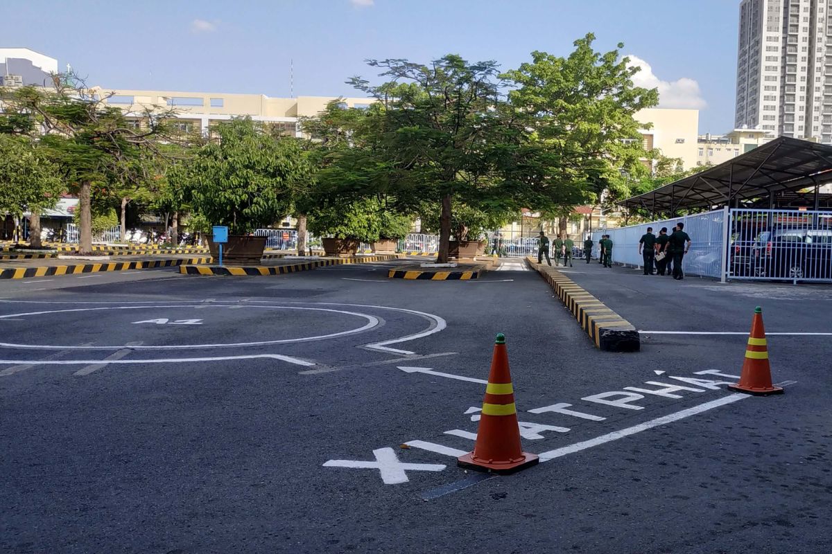 Hình ảnh sa hình thi thực hành bằng lái A1