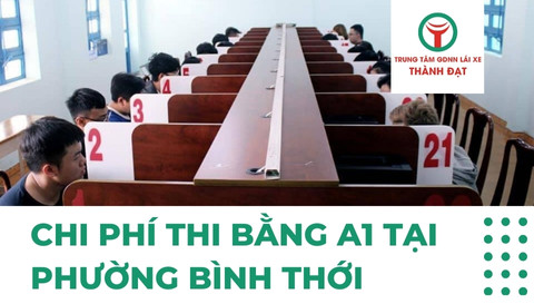 Cập nhật chi phí thi bằng lái xe máy A1 tại phường Bình Thới