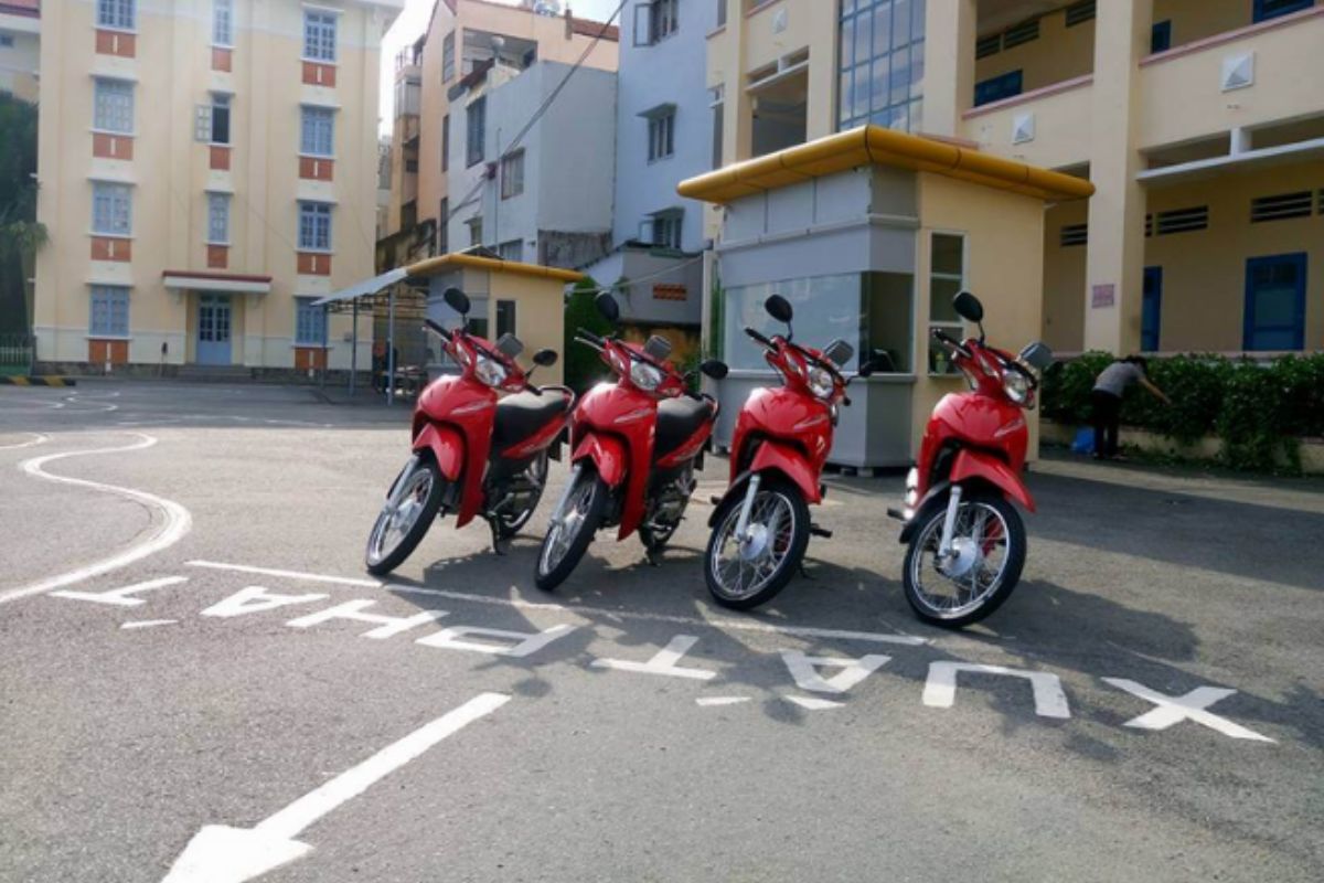 Sân tập cho các thi thí sinh thi thực hành